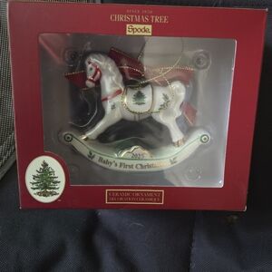 Spode Tree Holiday Rocking Horse Baby's 1st  Christmas 2025 Ornament New Box